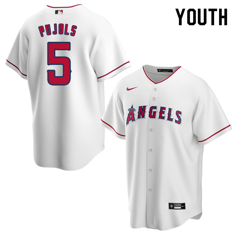 Nike Youth #5 Albert Pujols Los Angeles Angels Baseball Jerseys Sale-White
